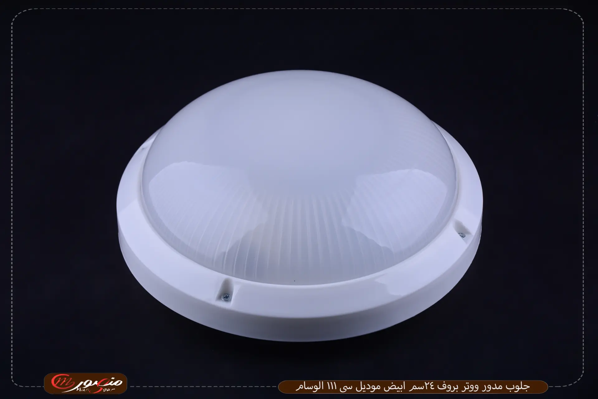 جلوب مدور ووتر بروف 24سم ابيض موديل سى 111 الوسام 